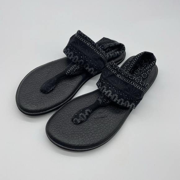 Sanuk Shoes - Sanuk Women's Yoga Sling Size 8 Prints Flips Flops‎ Sandals Shibori Stripes